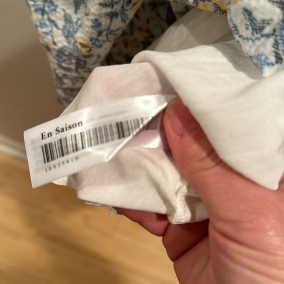 En Saison Puff Sleeve, Floral Stitch Mini Dress XS - Picture 6 of 6